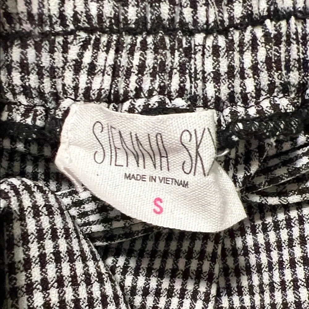 Sienna Sky High Waist Black and White Gingham Shorts